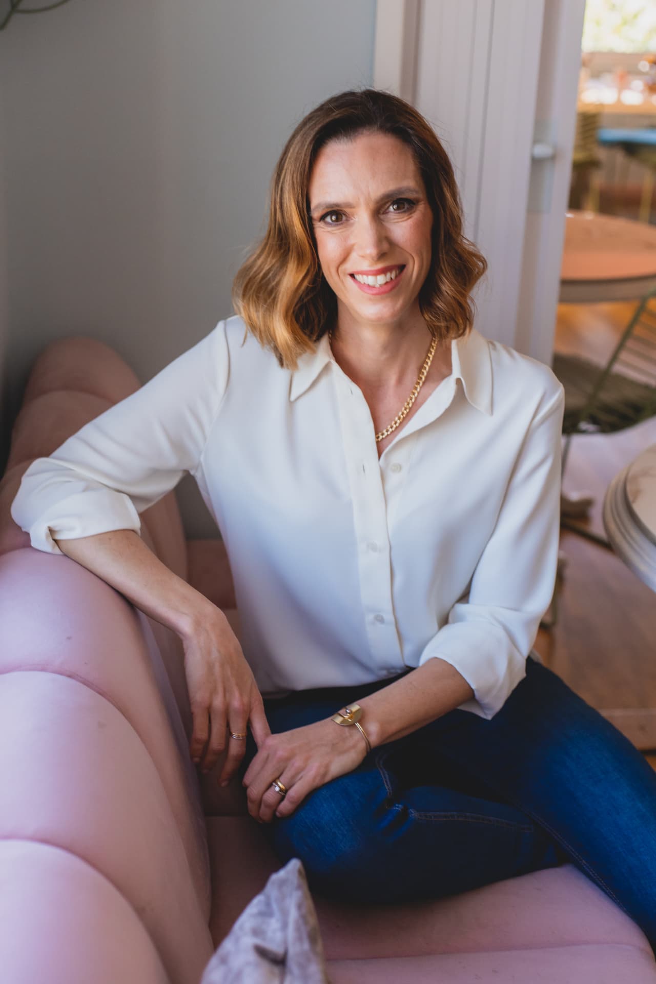 Gemma McFall seated in a welcoming professional setting